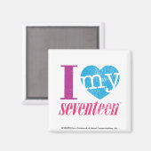 Ich Liebe mein 17 Aqua Magnet (Vorderseite/Rückseite)