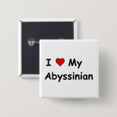 Ich Liebe mein Abessinier Button (Vorne & Hinten)