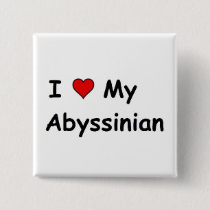 Ich Liebe mein Abessinier Button