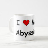 Ich Liebe mein Abessinier Kaffeetasse (Vorderseite Links)
