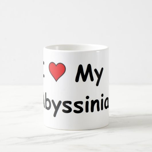 Ich Liebe mein Abessinier Kaffeetasse (Mittel)
