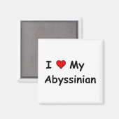 Ich Liebe mein Abessinier Magnet (Vorderseite/Rückseite)