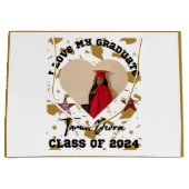 Ich Liebe mein Abitur 2024 Herz Große Geschenktüte (Vorderseite)