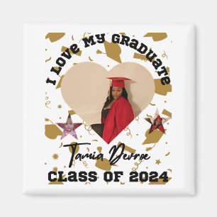 Ich Liebe mein Abitur 2024 Herz Magnet