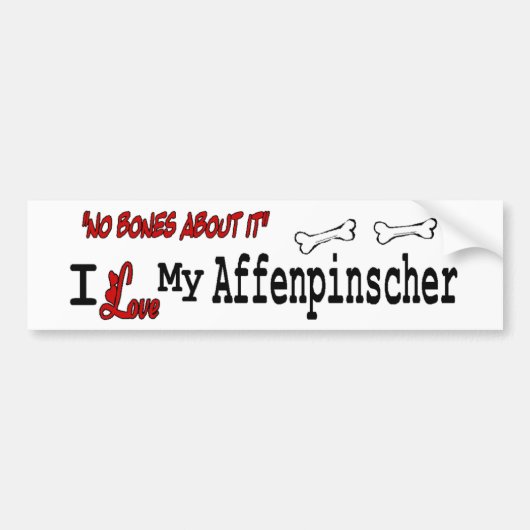 Ich Liebe mein Affenpinscher Autoaufkleber (Vorne)