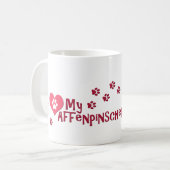 Ich Liebe mein Affenpinscher! Kaffeetasse (Vorderseite Links)