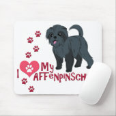 Ich Liebe mein Affenpinscher! Mousepad (Mit Mouse)