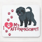 Ich Liebe mein Affenpinscher! Mousepad (Vorne)