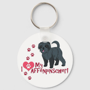 Ich Liebe mein Affenpinscher! Schlüsselanhänger