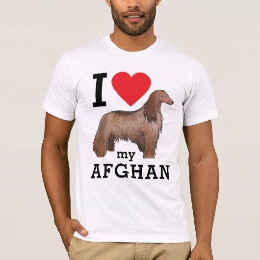 Ich Liebe mein Afghanisch T-Shirt (Vorderseite)