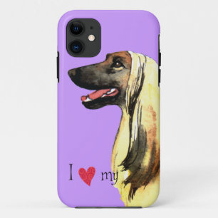 Ich Liebe mein afghanisches Hound Case-Mate iPhone Hülle