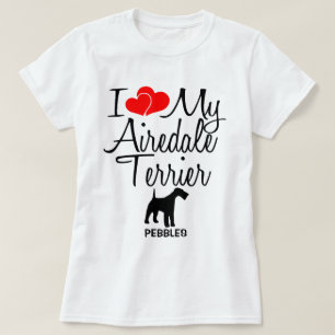 Ich Liebe mein Airedale Terrier Dog T-Shirt