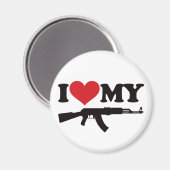 Ich Liebe mein AK47 Magnet (Vorderseite/Rückseite)