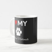 Ich Liebe mein Alaskan Malamute Hund Sondertext Kaffeetasse (Vorderseite Links)