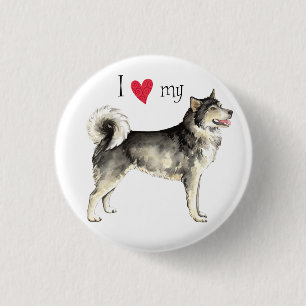 Ich Liebe mein Alaskan Malemute Button
