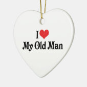 Ich Liebe mein alter Mann Keramikornament (Links)