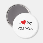 Ich Liebe mein alter Mann Magnet (Vorderseite/Rückseite)