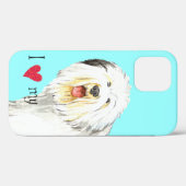 Ich Liebe mein altes Englisch Sheepdog Case-Mate iPhone Hülle (Rückseite (Horizontal))
