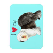 Ich Liebe mein altes Englisch Sheepdog Magnet (Vertikal)