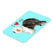 Ich Liebe mein altes Englisch Sheepdog Magnet (Linke Seite)