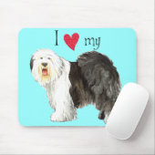 Ich Liebe mein altes Englisch Sheepdog Mousepad (Mit Mouse)