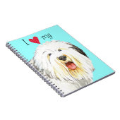 Ich Liebe mein altes Englisch Sheepdog Notizblock (Rechte Seite)