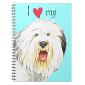 Ich Liebe mein altes Englisch Sheepdog Notizblock (Vorderseite)