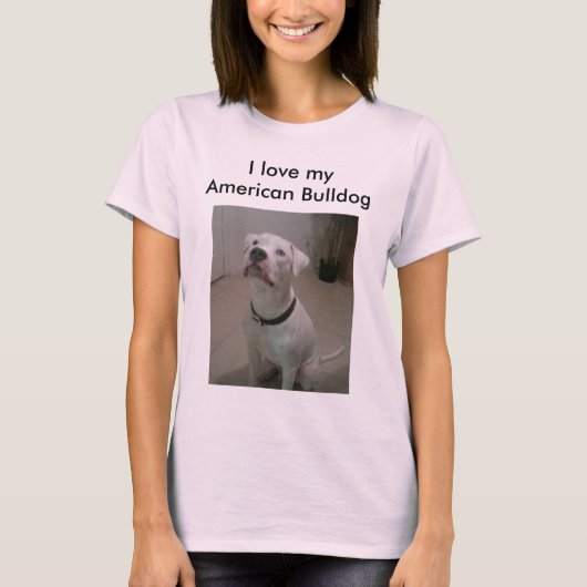 Ich Liebe mein American Bulldog Shirt (Vorderseite)
