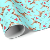 Ich Liebe mein amerikanisches Englisch Geschenkpapier (Rolleneckpunkt)