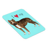 Ich Liebe mein amerikanisches Staffordshire Terrie Magnet (Rechte Seite)