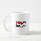 Ich Liebe mein Analyst Kaffeetasse (Links)