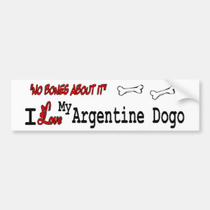 Ich Liebe mein argentinischer Hund Autoaufkleber