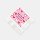 Ich Liebe mein Arztassistent - Herz Serviette (Ecke)