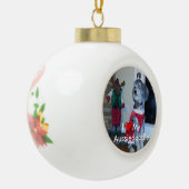 Ich liebe mein Aussiedoodle Keramik Foto Ornament (Links)