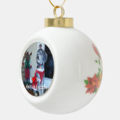 Ich liebe mein Aussiedoodle Keramik Foto Ornament (Rechts)