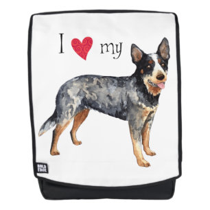 Ich Liebe mein australischer Rinderhund Rucksack