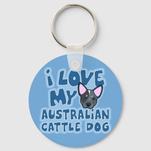Ich Liebe mein australischer Rinderhund Schlüsselanhänger