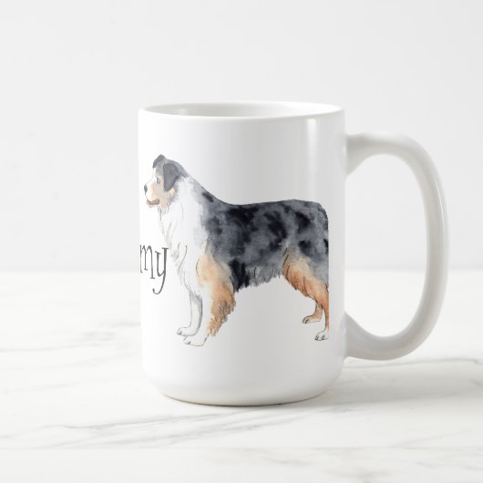 Ich Liebe mein Australischer Schäferhund Kaffeetasse (Rechts)