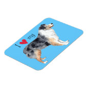 Ich Liebe mein Australischer Schäferhund Magnet (Linke Seite)