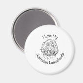 Ich Liebe mein australisches Labradoodle Magnet (Vorderseite/Rückseite)