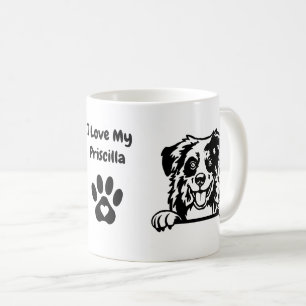 Ich Liebe mein AUSTRALISCHES SHEPHERD Name und P Kaffeetasse