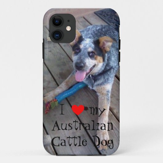 "Ich Liebe mein australisches Vieh verfolge" Case-Mate iPhone Hülle (Rückseite)