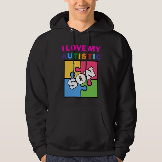 Ich Liebe mein Autismus-Bewusstsein Hoodie (Vorderseite)