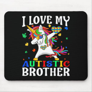 Ich Liebe mein Autistischer Bruder Autismus Bewuss Mousepad
