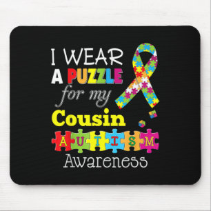 Ich Liebe mein Autistischer Cousin Autismus Bewuss Mousepad