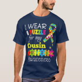Ich Liebe mein Autistischer Cousin Autismus-Bewuss T-Shirt (Vorderseite)