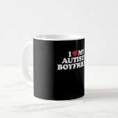 Ich Liebe mein Autistischer Freund I Heart Groovy Kaffeetasse (Vorderseite Links)