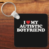 Ich Liebe mein Autistischer Freund I Heart Groovy Schlüsselanhänger (Vorderseite)