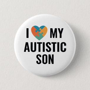 Ich Liebe mein Autistischer Sohn Button