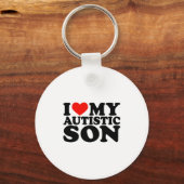 Ich Liebe mein Autistischer Sohn Ich höre meinen S Schlüsselanhänger (Vorderseite)